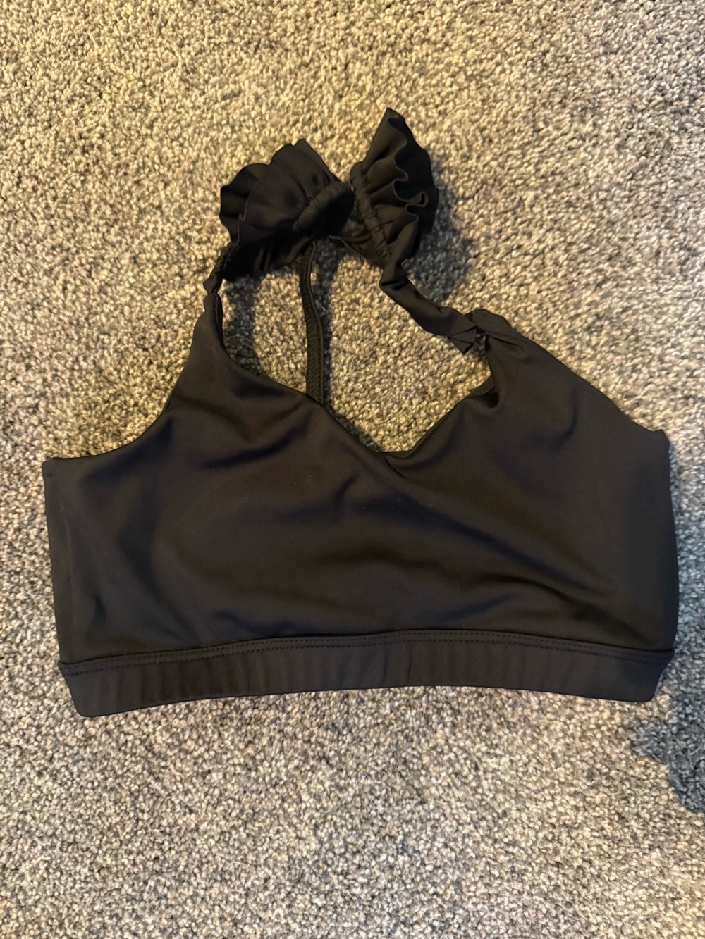 Tiger Friday Black ruffle detail top - AXS